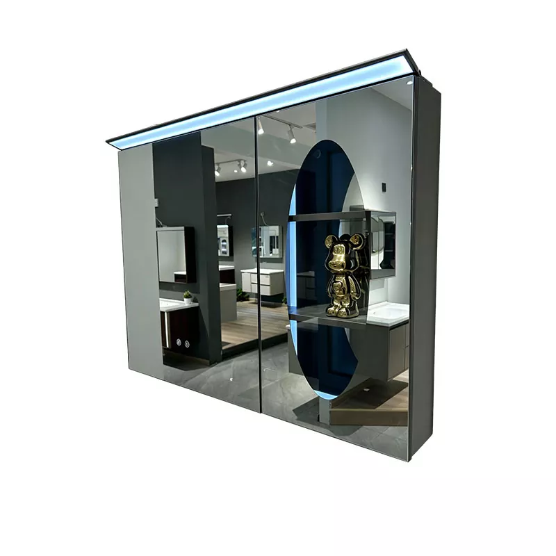 Armadietto con specchio da bagno antiappannamento