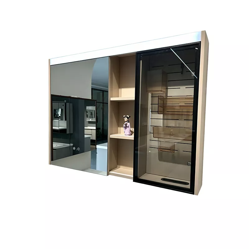 Armadietto a specchio da bagno con contenitore
