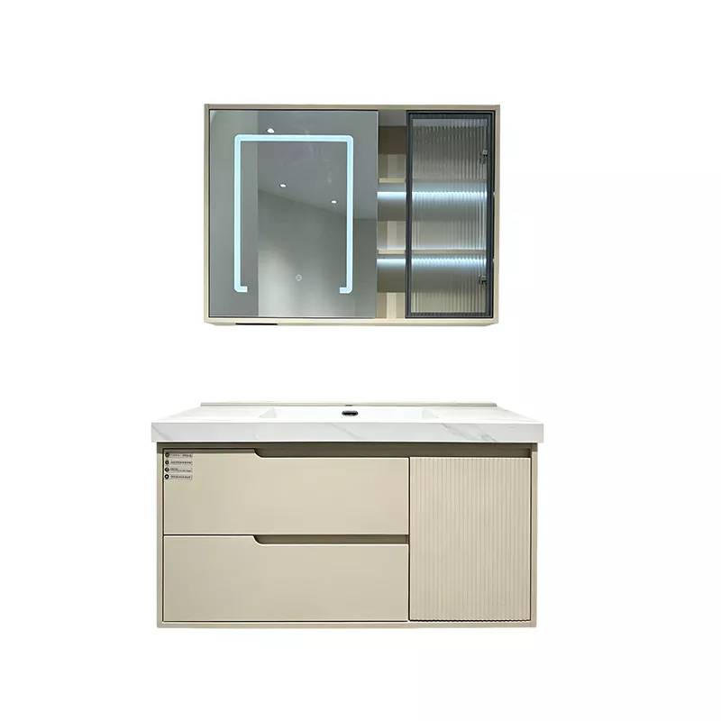 Mobile da bagno in PVC con venature del legno